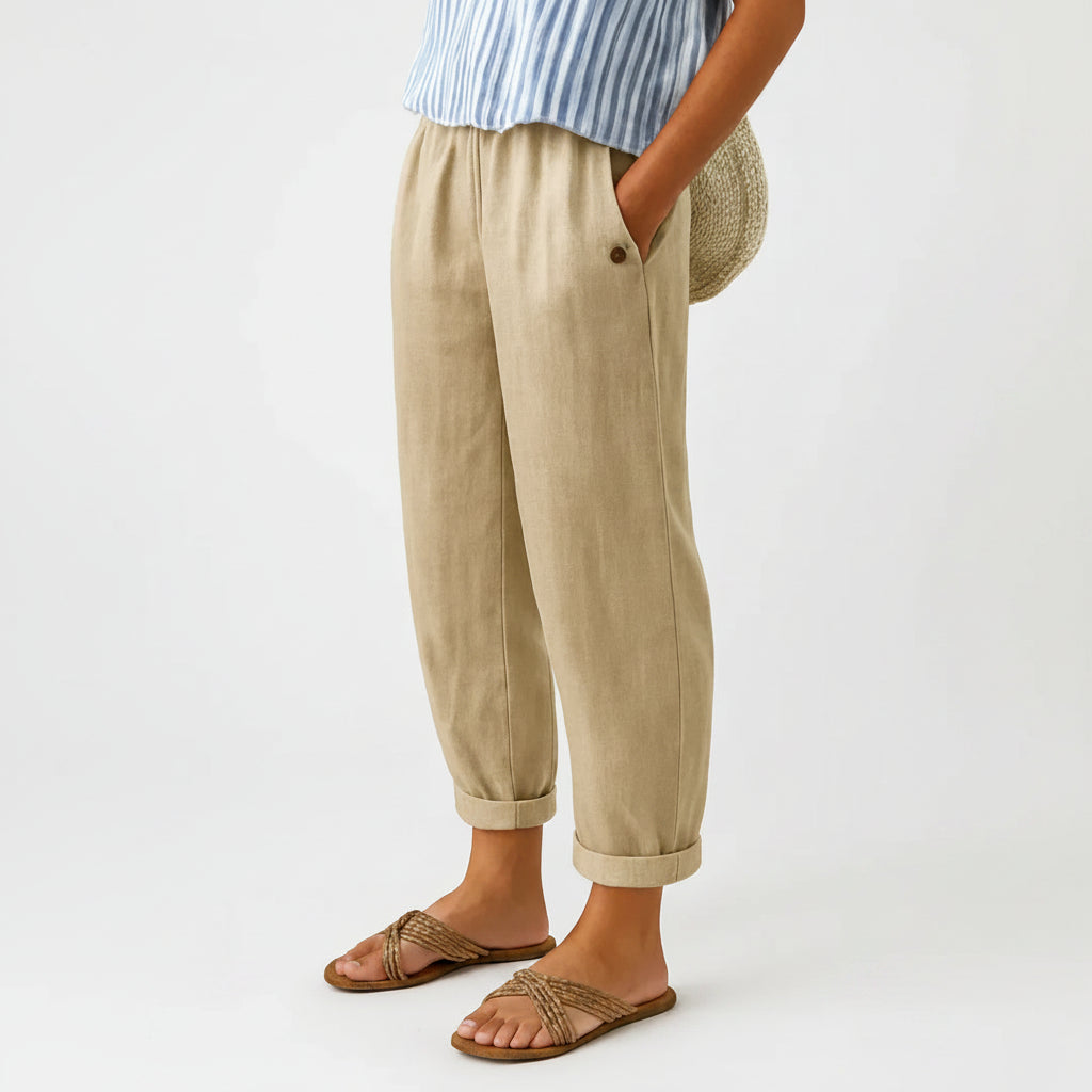 Romina™ Timeless Linen-Cotton Trousers