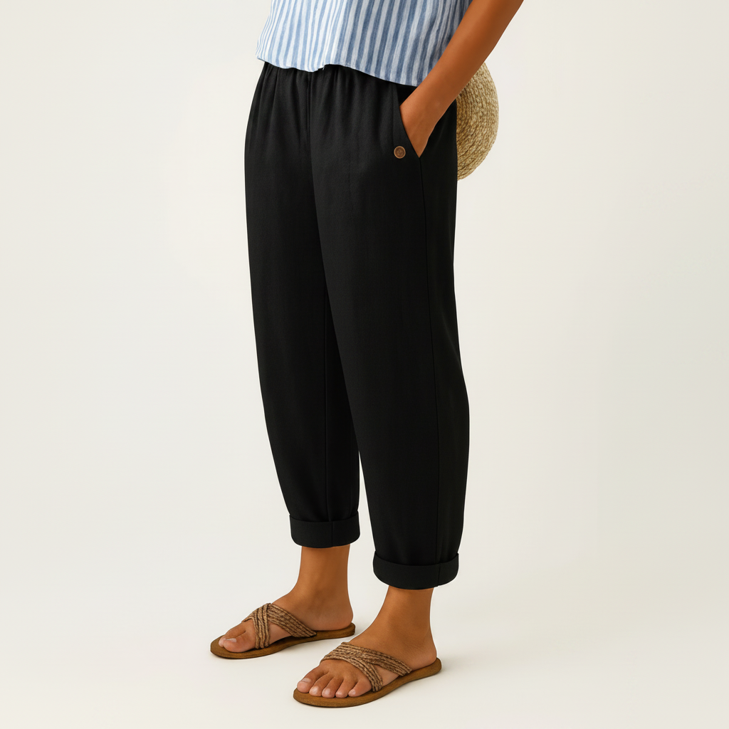 Romina™ Timeless Linen-Cotton Trousers