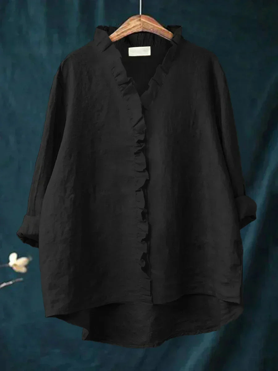 Eliza | Casual Ruffle V-Neck Blouse